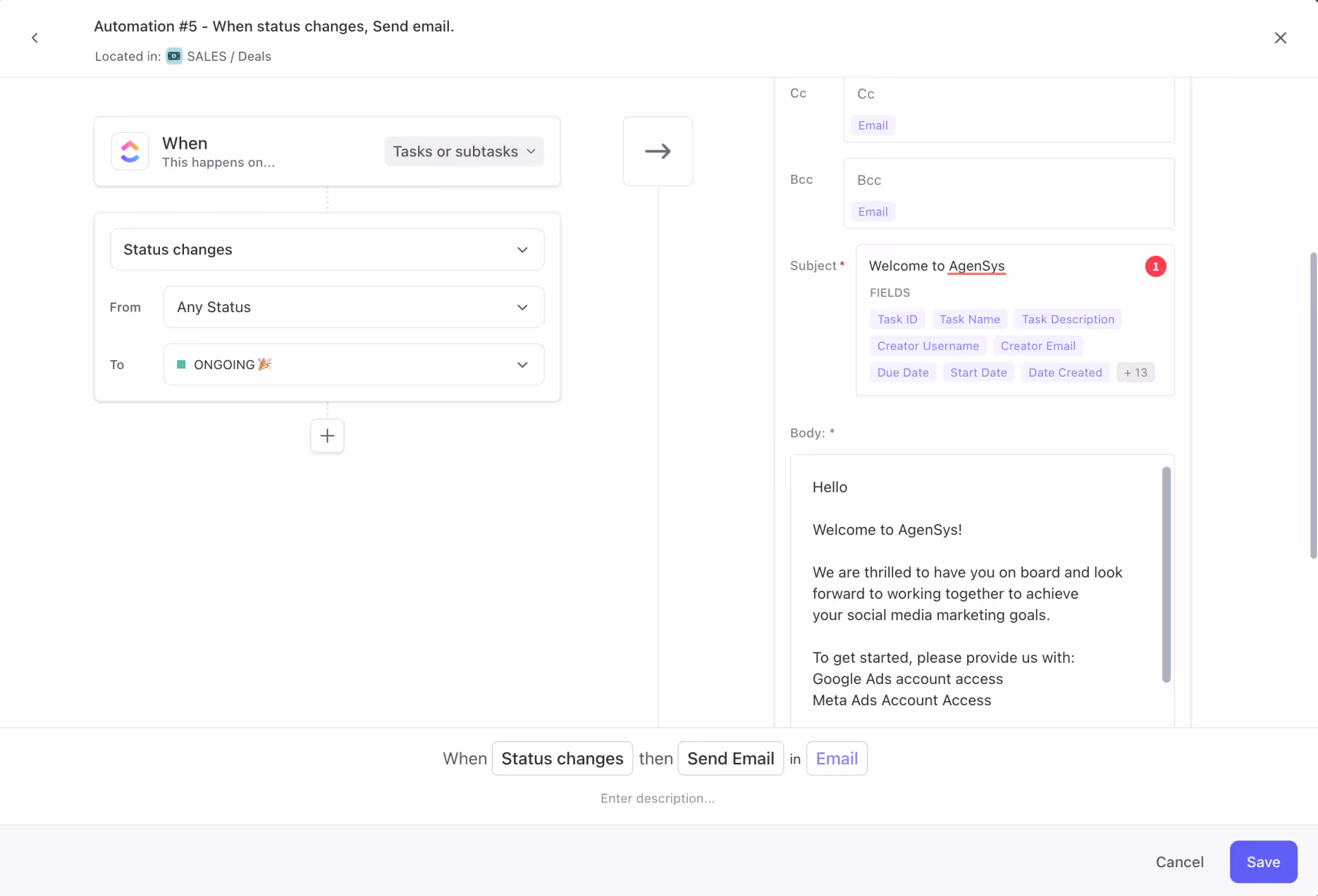 Custom Automations in ClickUp